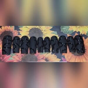 Glossy Black Press-On Nails